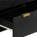 3-częściowa komoda, czarna, materiał drewnopochodny