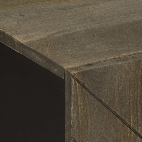 VidaXL 4-cz. zestaw mebli łazienkowych, czarny, lite drewno mango