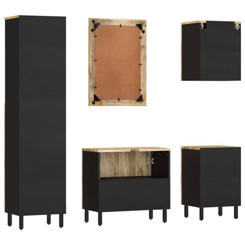 5-cz. zestaw mebli łazienkowych, lite drewno mango