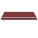 Automatycznie zwijana markiza, burgundowa, 350x250 cm