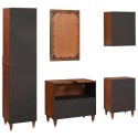 VidaXL Szafka Łazienkowa z półką 5 pcs Brązowy i czarny Drewno z mango