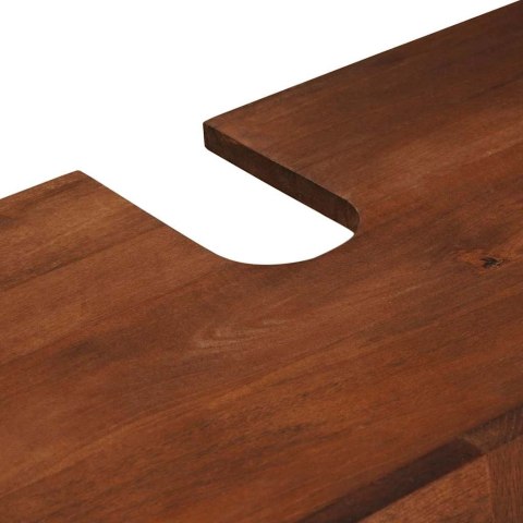 VidaXL Szafka Łazienkowa z półką 5 pcs Brązowy i czarny Drewno z mango