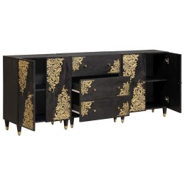 Zestaw Szafek Łazienkowych 3 pcs Czarny 180 x 33 x 75 cm