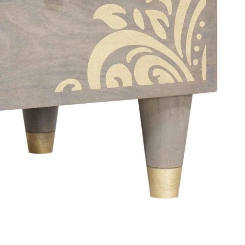 Zestaw Szafek Łazienkowych 3 pcs Szary i złoto 180 x 33 x 75 cm