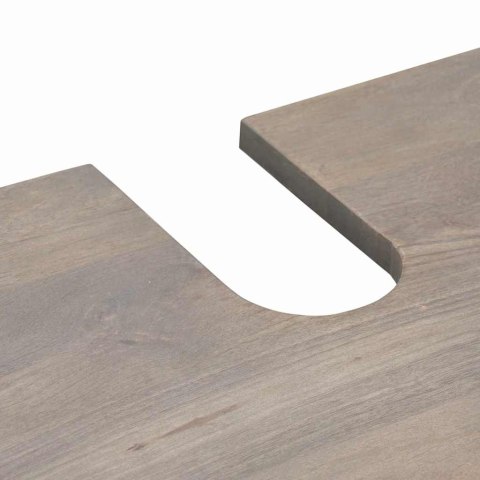 Zestaw Szafek Łazienkowych Z lustrem 5 pcs Szary Drewno z mango