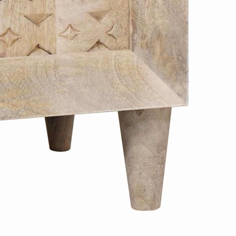 Zestaw mebli łazienkowych 3 pcs Biały lite drewno mango