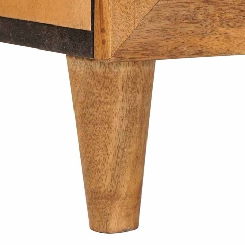 Zestaw mebli łazienkowych 3 pcs Brązowy lite drewno mango