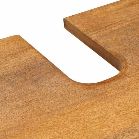 Zestaw mebli łazienkowych 3 pcs Brązowy lite drewno mango