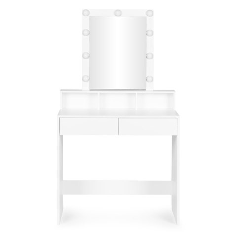 Toaletka kosmetyczna z lustrem i oświetleniem LED 3 barwy regulacja jasności ModernHome