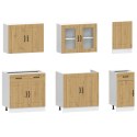 Zestaw szafek kuchennych, Kalmar, 7-częściowy, dąb artisan