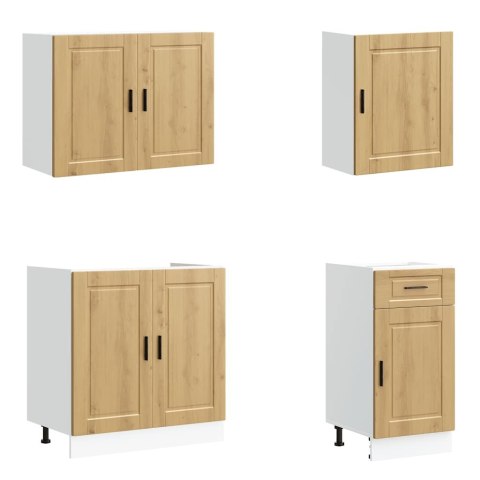 Zestaw szafek kuchennych, Kalmar, 7-częściowy, dąb artisan