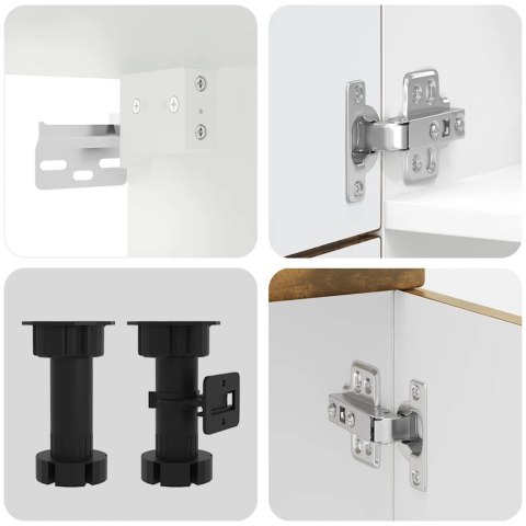 Zestaw szafek kuchennych, Kalmar, 7-częściowy, przydymiony dąb