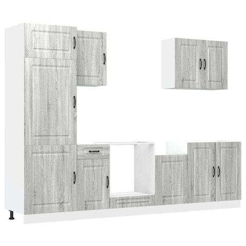 Zestaw szafek kuchennych Kalmar 7-częściowy szary dąb sonoma