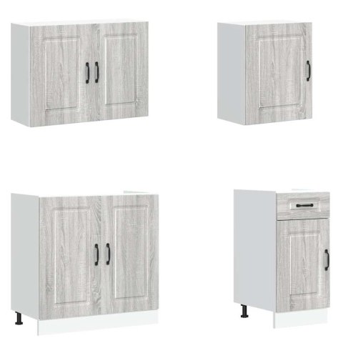 Zestaw szafek kuchennych Kalmar 7-częściowy szary dąb sonoma