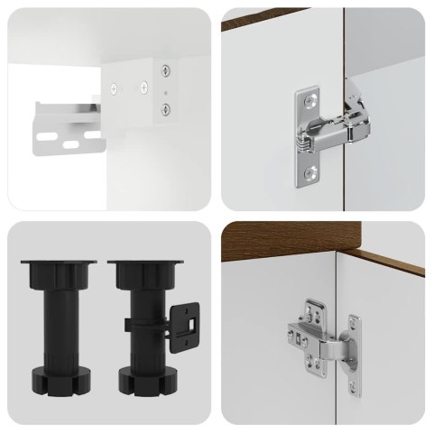 Zestaw szafek kuchennych, Kalmar, 8-częściowy, dąb brązowy