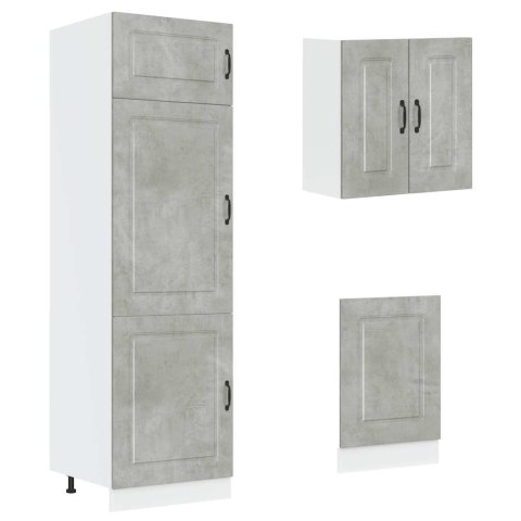 Zestaw szafek kuchennych, Kalmar, 8-częściowy, szarość betonu