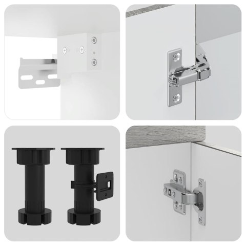 Zestaw szafek kuchennych Kalmar 8-częściowy szary dąb sonoma