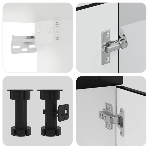 Zestaw szafek kuchennych, Porto, 4-częściowy, czarna