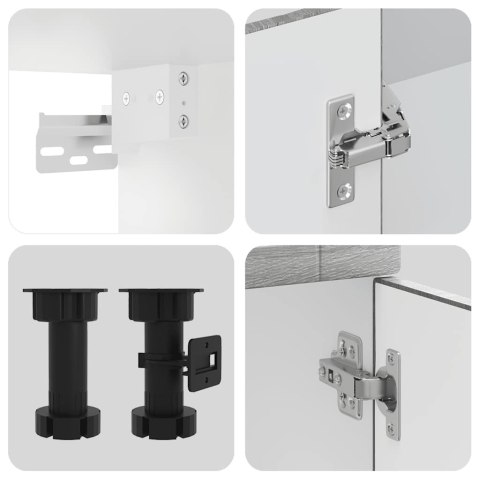 Zestaw szafek kuchennych Porto 4-częściowy szary dąb sonoma