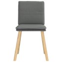 Krzesła stołowe, 6 szt., ciemnoszare, obite tkaniną