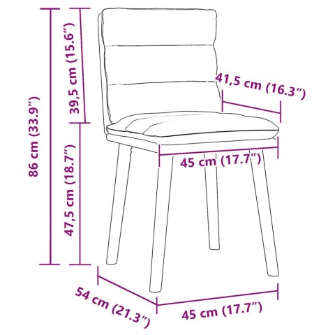 Krzesła stołowe, 6 szt., ciemnoszare, obite tkaniną