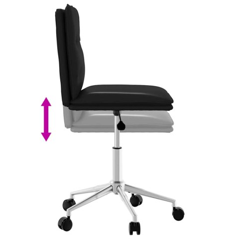 Krzesła stołowe, 6 szt., czarne, sztuczna skóra