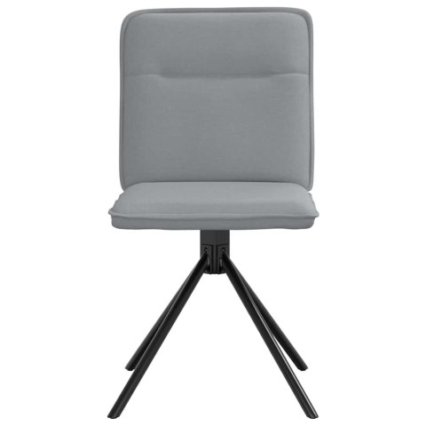 Krzesła stołowe, 6 szt., jasnoszare, tapicerowane tkaniną