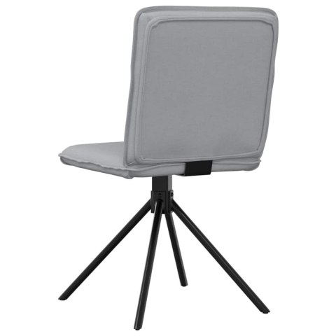 Krzesła stołowe, 6 szt., jasnoszare, tapicerowane tkaniną