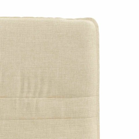 Krzesła stołowe, 6 szt., kremowe, tapicerowane tkaniną