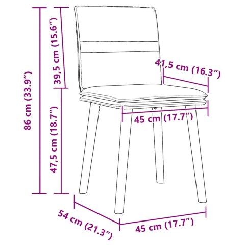Krzesła stołowe, 6 szt., kremowe, tapicerowane tkaniną