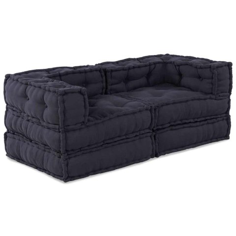 Modułowa sofa 2 pcs Antracyt 140 x 70 x 56 cm tkanina