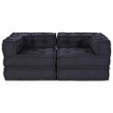 Modułowa sofa 2 pcs Antracyt 140 x 70 x 56 cm tkanina