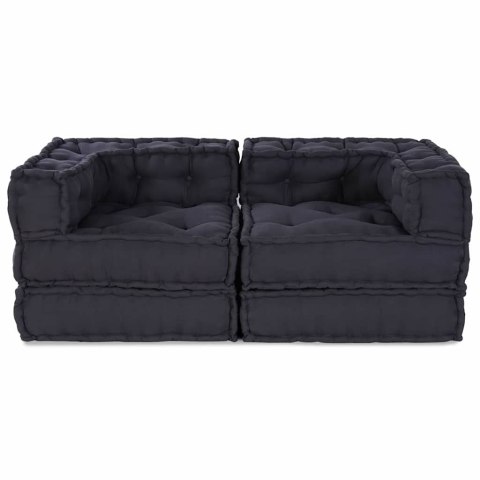 Modułowa sofa 2 pcs Antracyt 140 x 70 x 56 cm tkanina