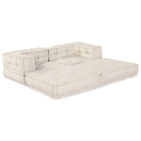 Modułowa sofa 2 pcs Kremowy 140 x 70 x 56 cm tkanina