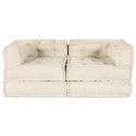 Modułowa sofa 2 pcs Kremowy 140 x 70 x 56 cm tkanina