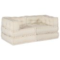 Modułowa sofa 2 pcs Kremowy 140 x 70 x 56 cm tkanina
