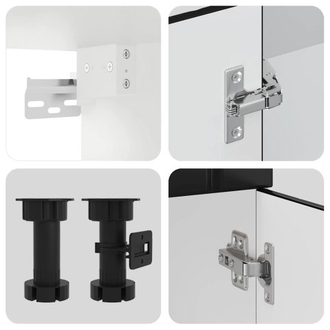 Zestaw szafek kuchennych, Kalmar, 11-częściowy, czarna