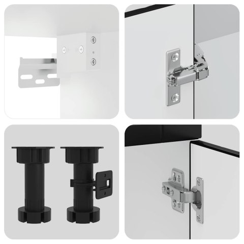 Zestaw szafek kuchennych, Porto, 14-częściowy, czarna