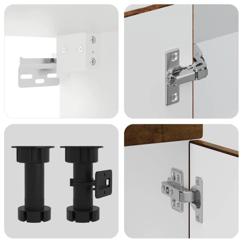 Zestaw szafek kuchennych, Porto, 14-częściowy, przydymiony dąb