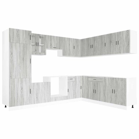 Zestaw szafek kuchennych, Porto, 14-częściowy, szary dąb sonoma