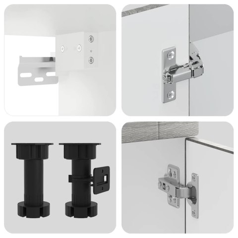 Zestaw szafek kuchennych, Porto, 14-częściowy, szary dąb sonoma