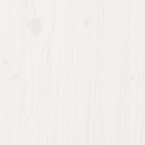 Łóżko bez materaca, białe, 200x200 cm, lite drewno sosnowe