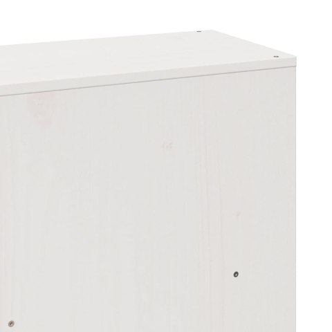 Łóżko bez materaca, białe, 200x200 cm, lite drewno sosnowe