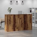 Biurko recepcyjne Stare drewno 180x50x103,5 cm Drewno klejone