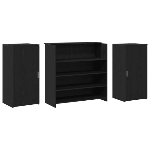 Biurko recepcyjne dąb czarny 200x50x103,5 cm Drewno konstrukcyjne