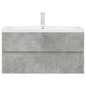 2-częściowy zestaw mebli łazienkowych, szarość betonu
