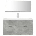 3-cz. zestaw mebli łazienkowych, szarość betonu