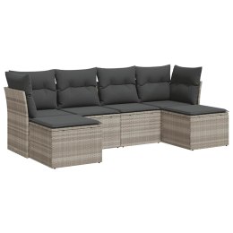6-cz. zestaw mebli ogrodowych, z poduszkami, jasnoszary