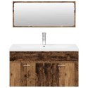 3-częściowy zestaw mebli łazienkowych, kolor starego drewna