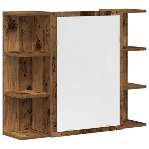 4-częściowy zestaw mebli łazienkowych, stare drewno